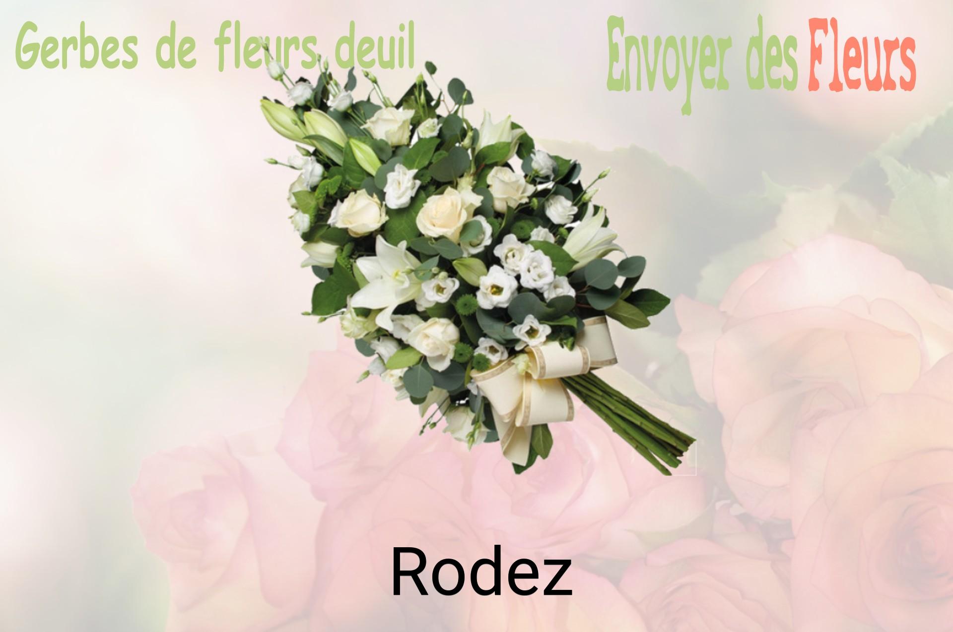 Gerbe de fleurs de deuil livrée à Rodez